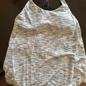 Grey and purple lululemon yoga tank
